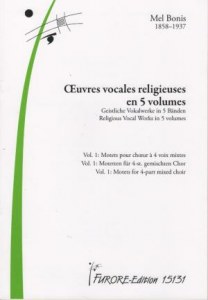 Oeuvres vocales religieuses, vol 1: motets pour choeurs à quatre voix mixtes